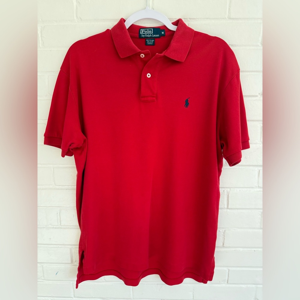 Ralph Lauren Red Polo Shirt Classic Design